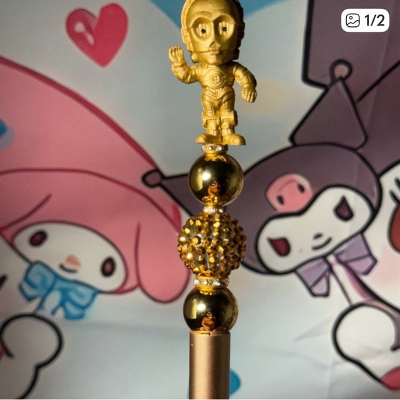 Star Wars C-3PO Gold Tone Character Handmade Pen - Picture 8 of 10